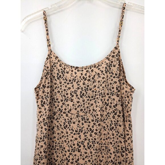 Saltwater Luxe Midi Slip Dress Women Size S Cheetah Print Asymmetrical Hem Y2K - Picture 5 of 9